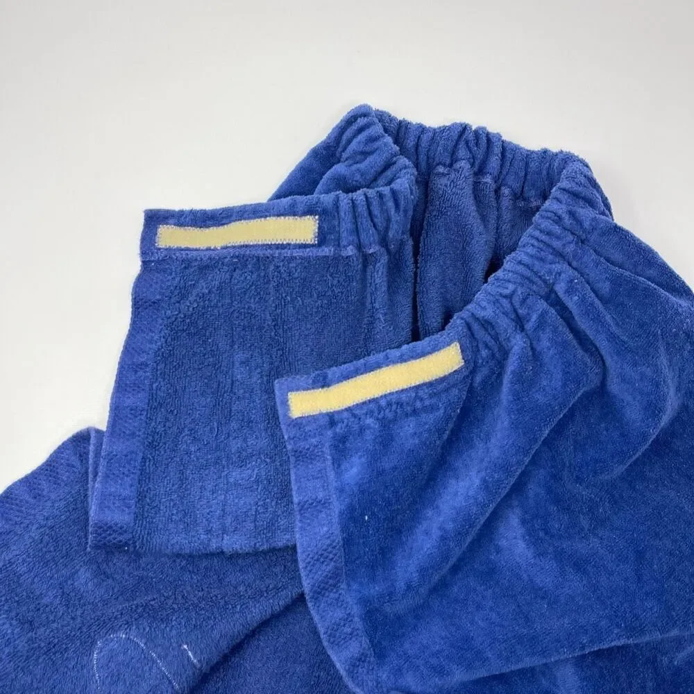 Vintage Fieldcrest Body Wrap Around Towel Cover Up Terry Cloth USA Made Blue